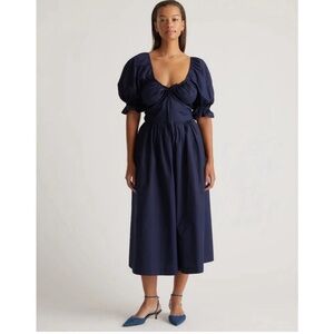 Quince Puff Sleeve Midi Dress